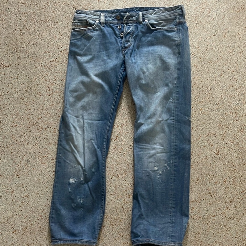 Deisel Design Industry boot Leg Blue Jeans Men's Size 32X30 Medium Wash